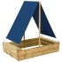 Arenero con tejado de madera de pino impregnada 80x60x97,5