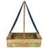 Arenero con tejado de madera de pino impregnada 80x60x97,5