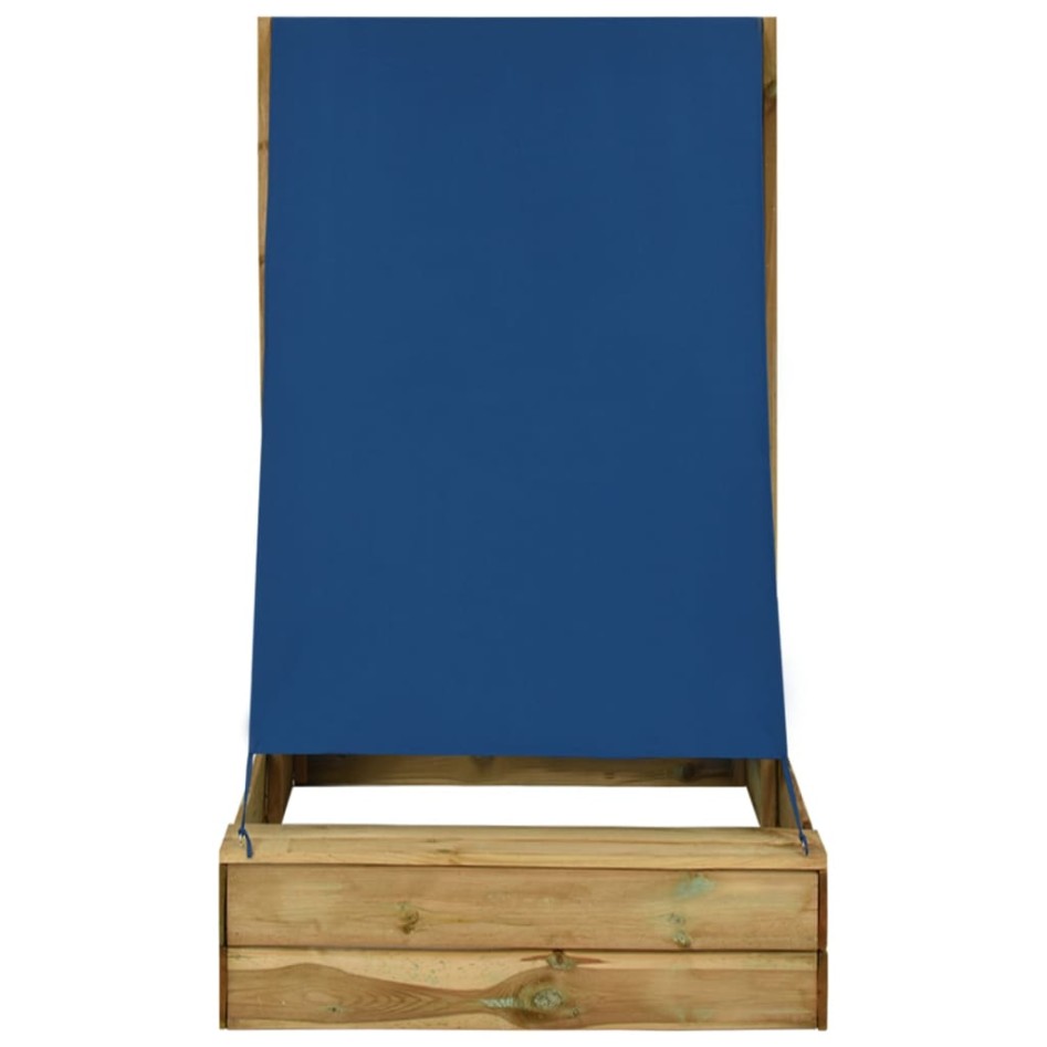 Arenero con tejado de madera de pino impregnada 80x60x97,5