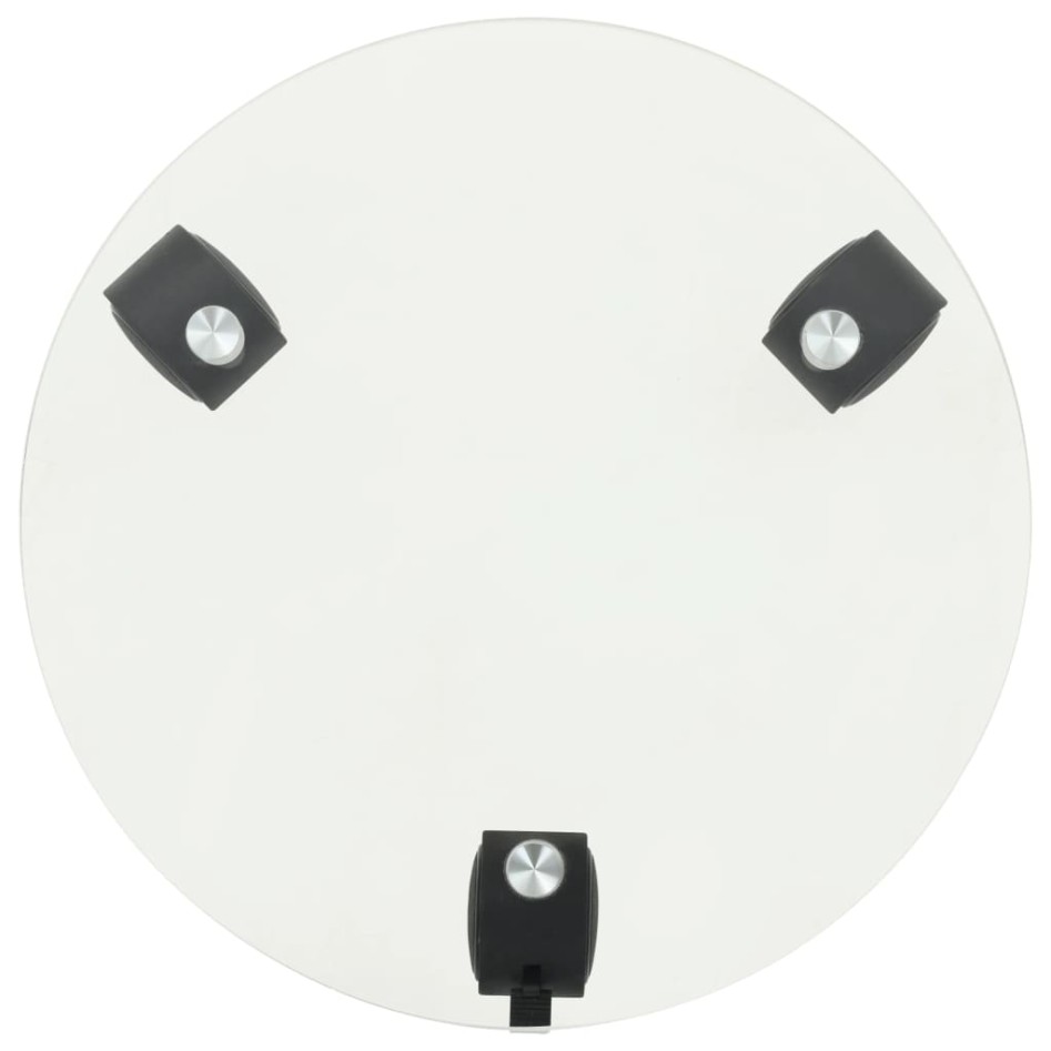 Soportes ruedas plantas 4 uds redondo vidrio templado 28