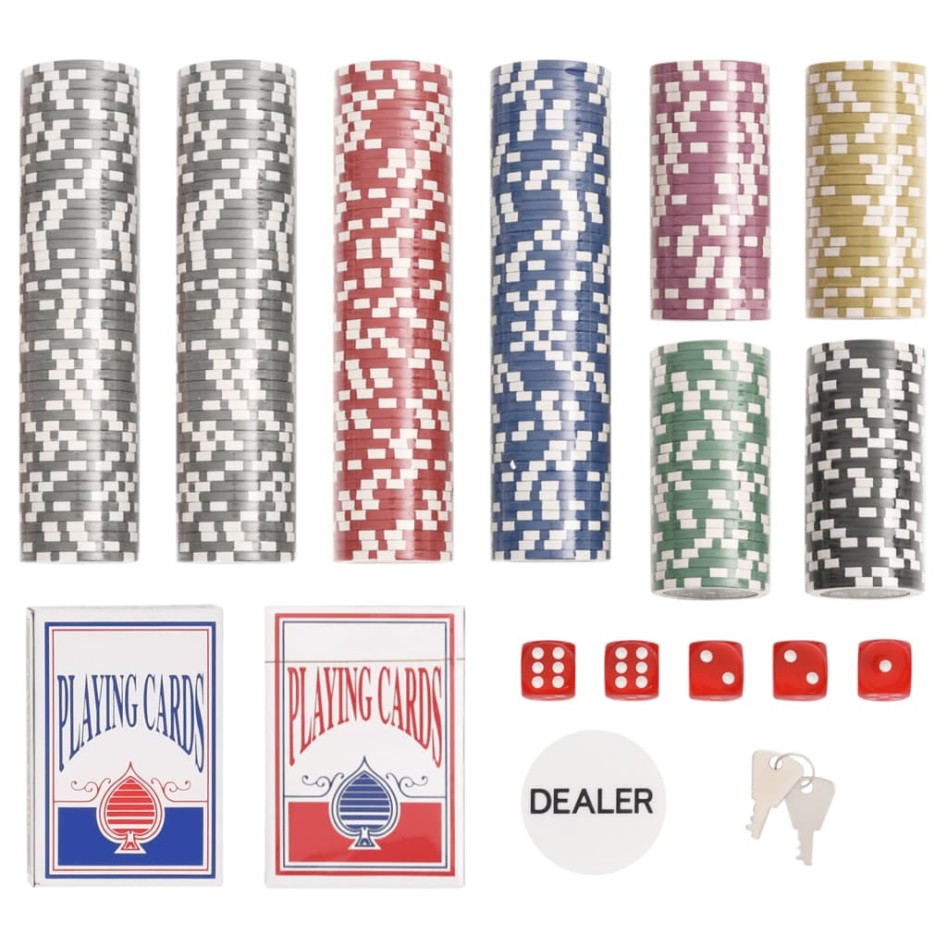 Juego de fichas de póker 300 piezas 11,5