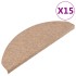 Alfombrilla autoadhesiva de escalera 15 uds beige