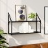 Estantería pared 2 niveles madera ingeniería negro 80x21x51