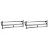 Estantes de pared con barras 2 uds gris Sonoma 100x25x30