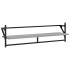 Estantes de pared con barras 2 uds gris Sonoma 100x25x30