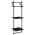 Estantes de pared 3 niveles con barras 2 uds negro 30x25x100