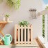 Jardinera con diseño de valla madera maciza de pino 60x60x60