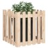 Jardinera con diseño de valla madera maciza de pino 60x60x60