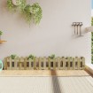 Arriate elevado jardín valla madera impregnada pino 200x30x30cm
