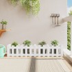 Arriate elevado jardín con valla madera pino blanco 150x30x30cm