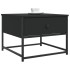 Mesa de centro madera de ingeniería negra 51x51x40