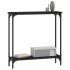 Mesa consola madera de ingeniería negra 75x22,5x75