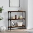 Mesa consola madera de ingeniería marrón roble 75x22,5x75