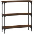 Mesa consola madera de ingeniería marrón roble 75x22,5x75