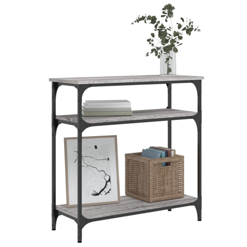 Mesa consola madera de ingeniería gris Sonoma 75x29x75