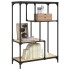 Estantería madera de ingeniería acero roble Sonoma 81x36x115