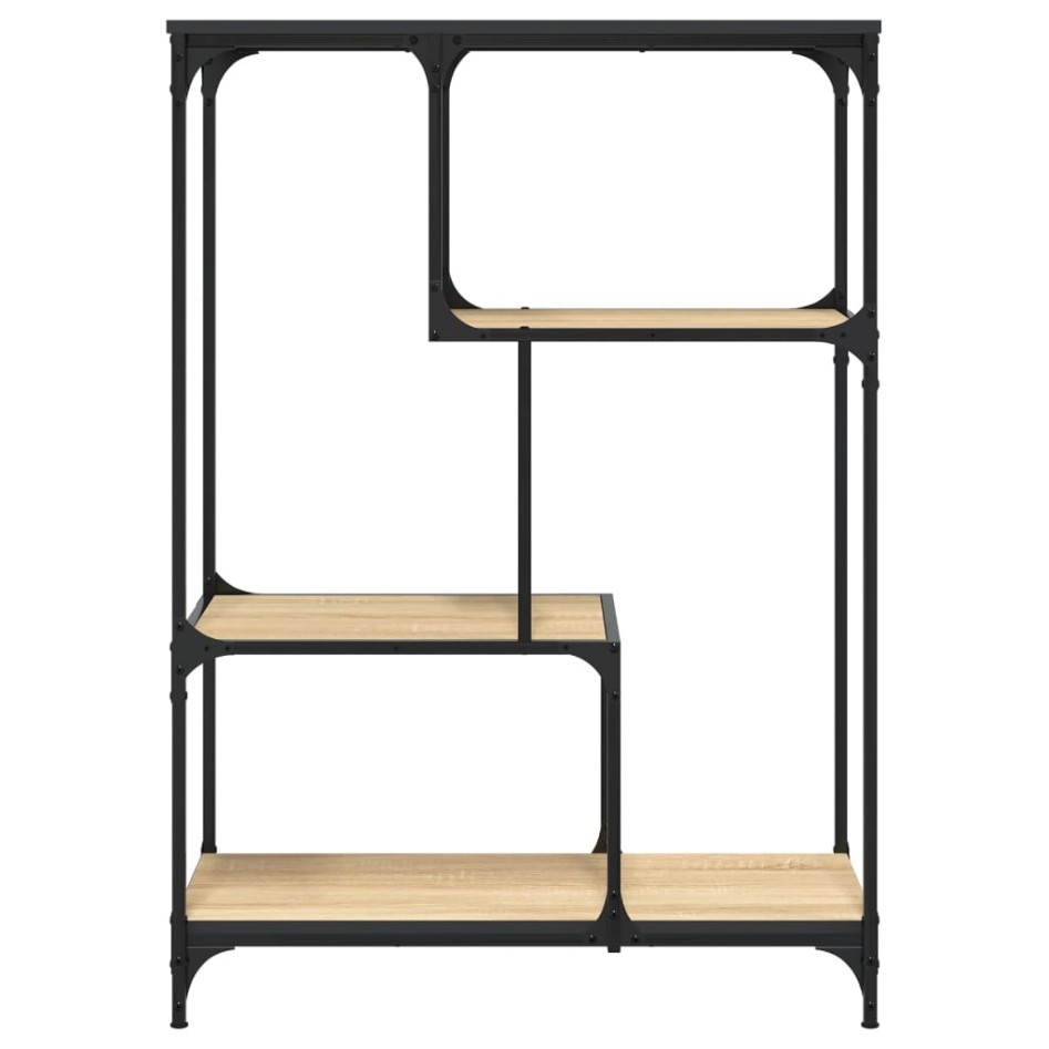 Estantería madera de ingeniería acero roble Sonoma 81x36x115