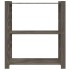 Estantería de 3 niveles madera maciza pino gris 80x38x90