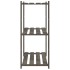 Estantería de 3 niveles madera maciza pino gris 80x38x90