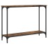 Mesa consola madera de ingeniería roble ahumado 101x30,5x75