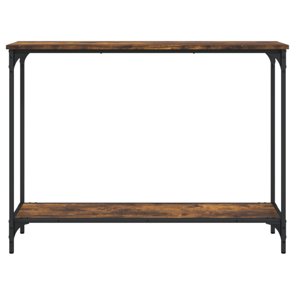 Mesa consola madera de ingeniería roble ahumado 101x30,5x75