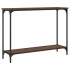 Mesa consola madera de ingeniería marrón roble 101x30,5x75