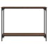 Mesa consola madera de ingeniería marrón roble 101x30,5x75