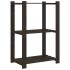 Estantería de 3 niveles madera maciza de pino negro 60x38x90