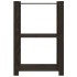 Estantería de 3 niveles madera maciza de pino negro 60x38x90