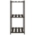Estantería de 3 niveles madera maciza de pino negro 60x38x90