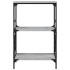 Librería 3 estantes madera ingeniería gris Sonoma 59x35x90,5