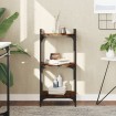Librería 3 estantes madera ingeniería roble ahumado 40x30x86 cm