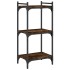 Librería 3 estantes madera ingeniería roble ahumado 40x30x86