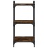 Librería 3 estantes madera ingeniería roble ahumado 40x30x86