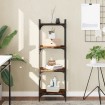 Librería 4 estantes madera ingeniería roble ahumado 40x30x120cm