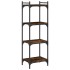 Librería 4 estantes madera ingeniería roble ahumado