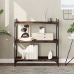 Librería 3 estantes madera ingeniería roble ahumado 80x30x86 cm