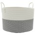 Cesta de almacenaje algodón gris y blanco Ø51x33