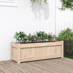 Jardinera de madera maciza de pino 90x31x31