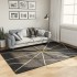Alfombra lavable antideslizante negro y dorado 160x230