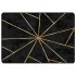 Alfombra lavable antideslizante negro y dorado 160x230