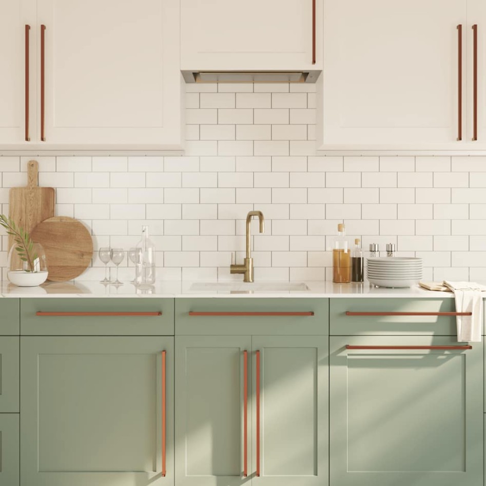 Tiradores para armarios 5 uds acero inoxidable bronce 480