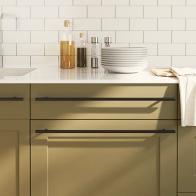 Tiradores para armarios 20 uds acero inoxidable negro 480