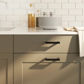 Tiradores para armarios 20 uds acero inoxidable negro 96