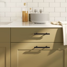 Tiradores para armarios 20 uds acero inoxidable negro 96