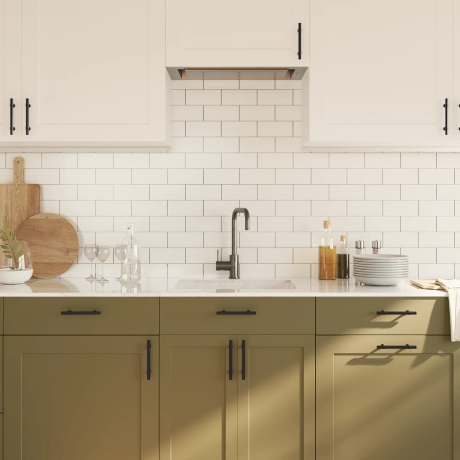 Tiradores para armarios 20 uds acero inoxidable negro 96