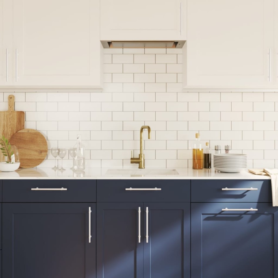 Tiradores para armarios 20 uds acero inoxidable plateado 160