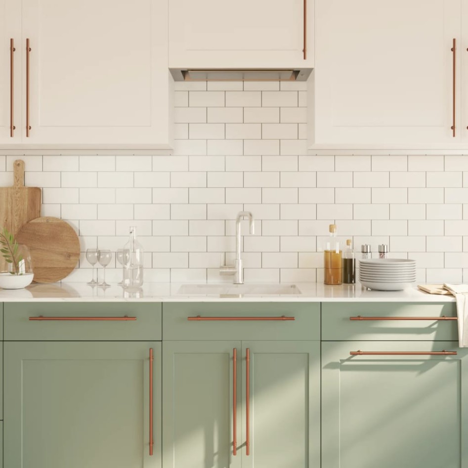 Tiradores para armarios 10 uds acero inoxidable bronce 320