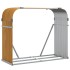 Leñero de acero galvanizado marrón claro 120x45x100