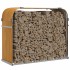 Leñero de acero galvanizado marrón claro 120x45x100